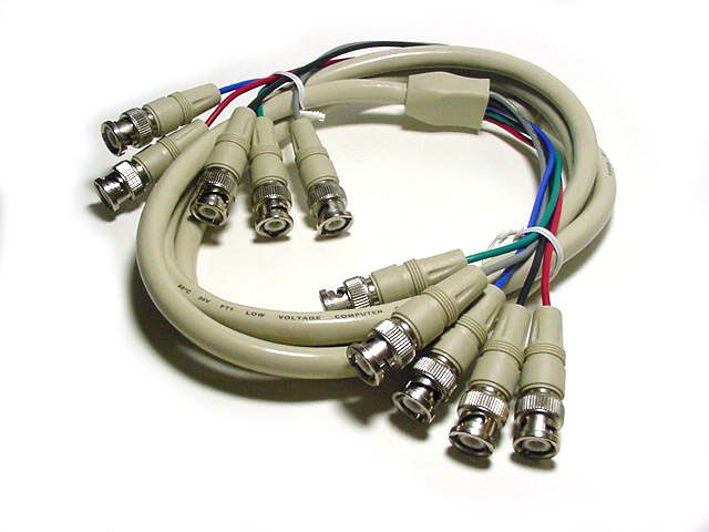5BNC RGB to 5BNC RGB Video Cable - 10ft